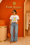 Sarisa Camiseta Blanca "Spritz Limoncello" - Playera Estampada Mujer | Boutique Panamá