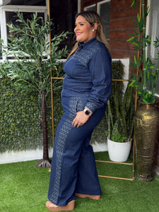 SET PLUS SIZE JEANS AZUL