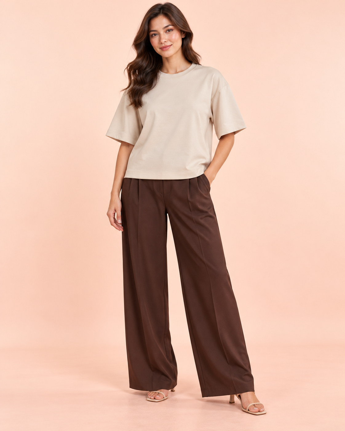 Blusa Básica de Mujer de Manga Corta y Corte Amplio