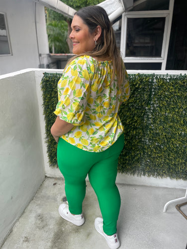 PANTALON STRETCH VERDE