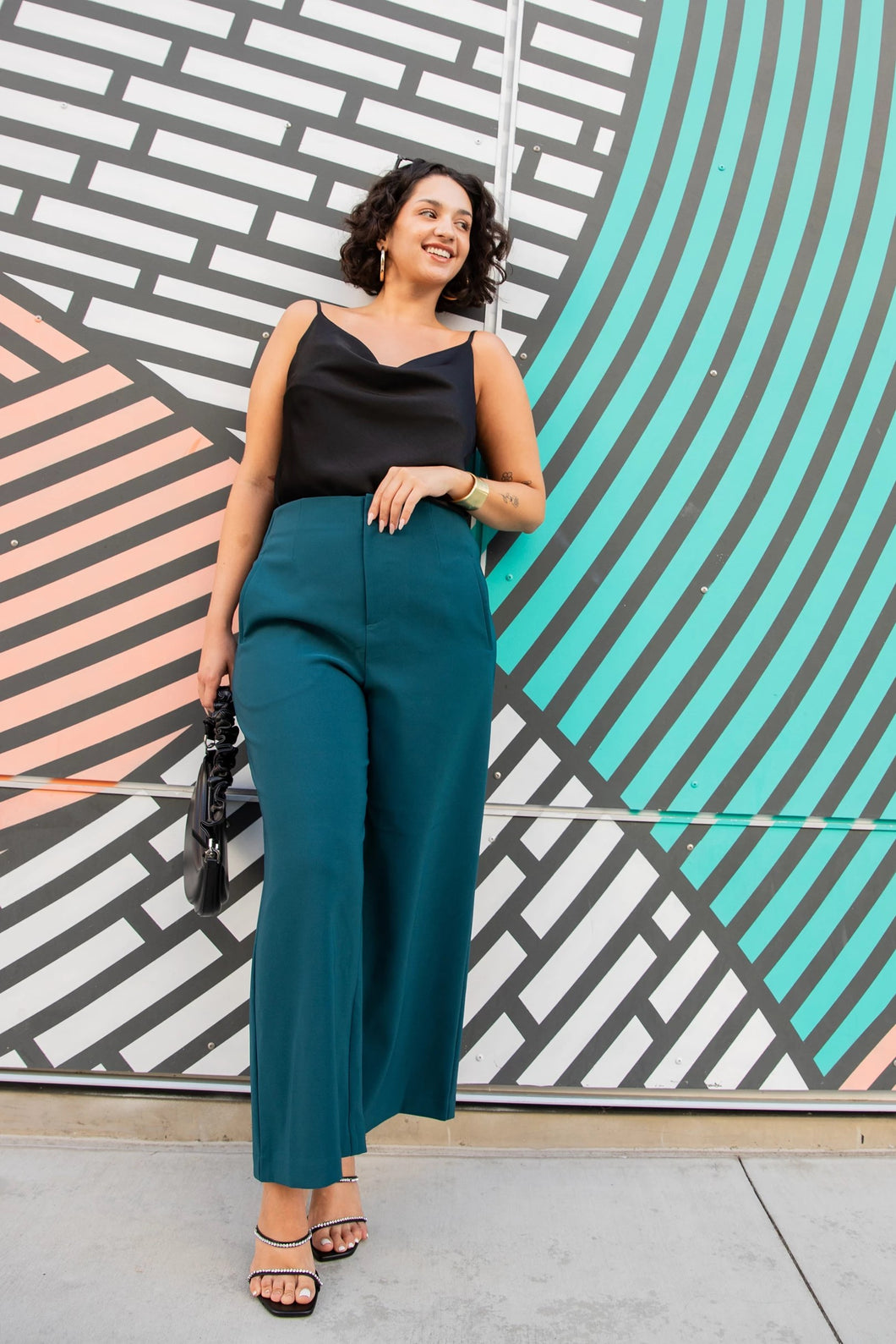 PANTALON BRISA TEAL  PLUS SIZE