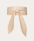 BEIGE WIDE BELT TIED