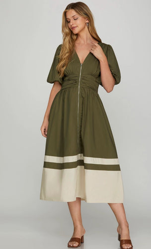 VESTIDO SHELSY VERDE OLIVA