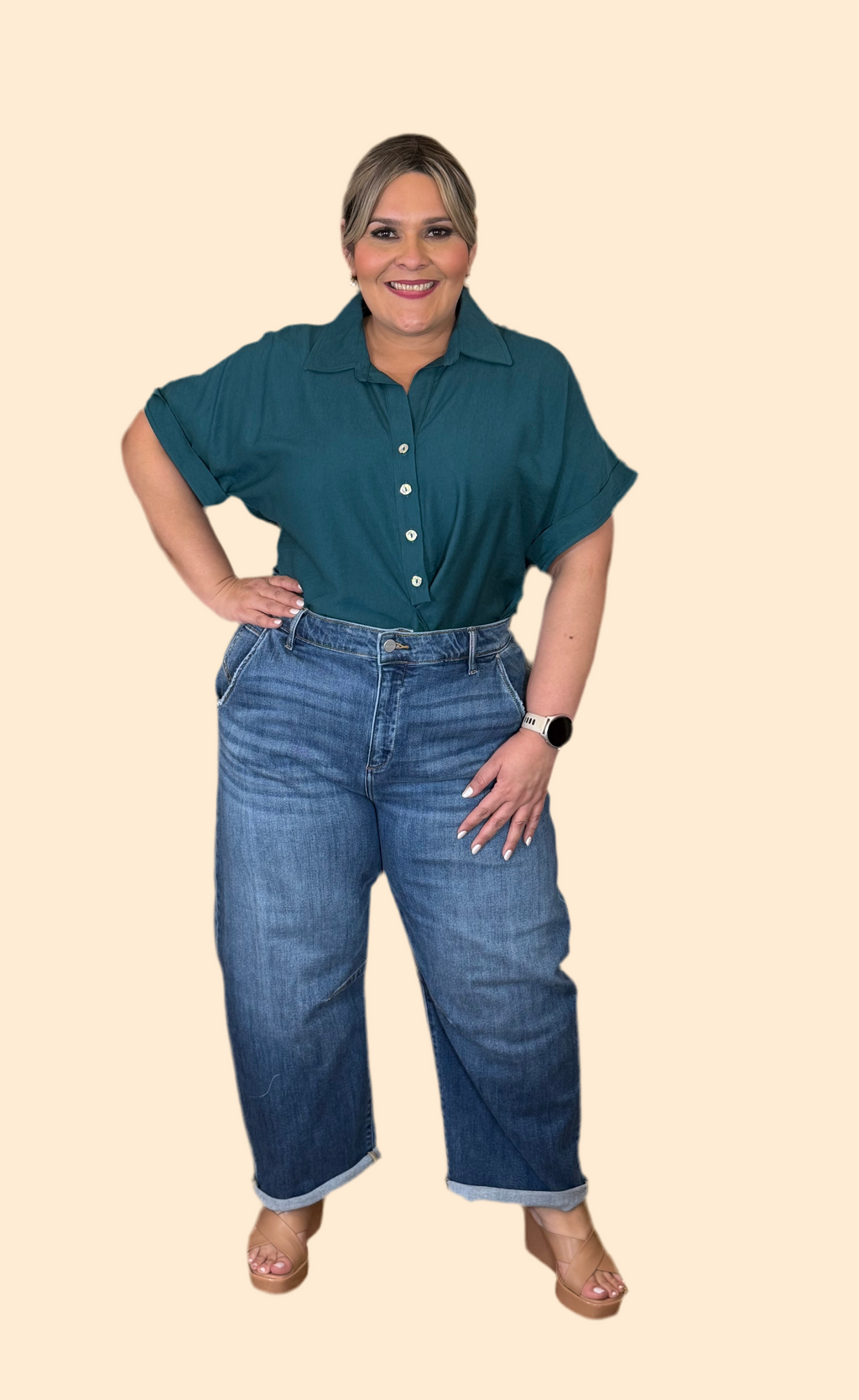 Jeans Barrel Cropped Plus Size de Mujer – Denim en Tendencia | Panamá