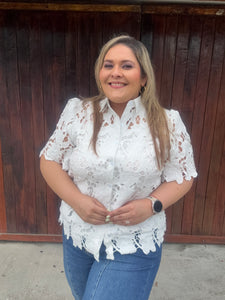 BLUSA ENCAJE BLANCA