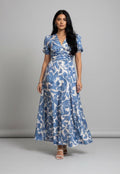 VESTIDO LARGO ELIS CELESTE-CORTE FAVORECEDOR