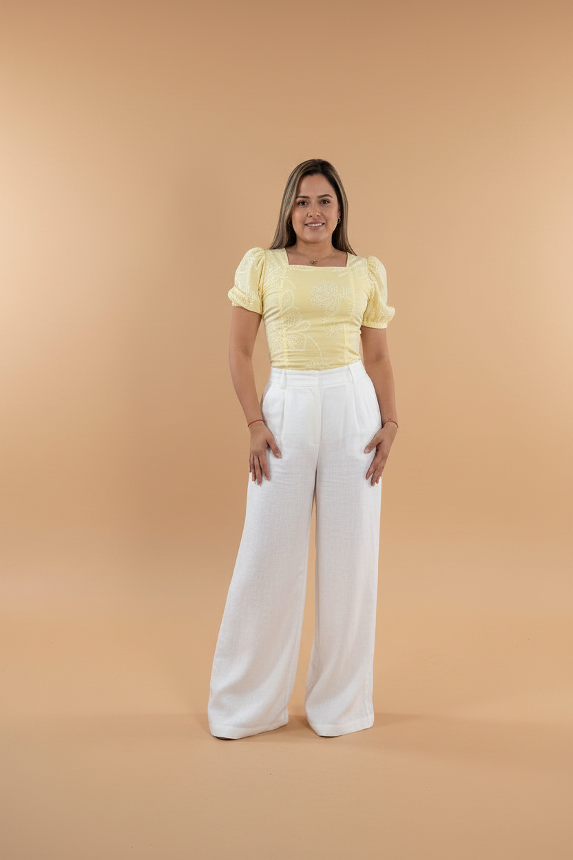 BLUSA OJALILLO AMARILLA