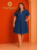 Vestido de Mezclilla Plus Size – Estilo Casual Chic para Toda Ocasión