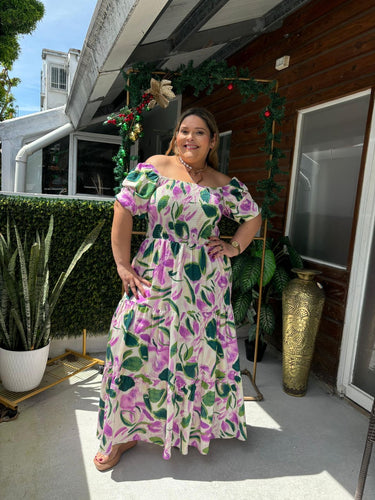 VESTIDO FLORAL PLUS SIZE