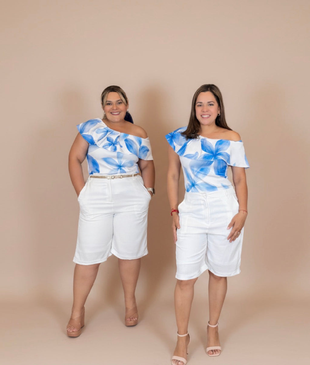 Short Bermuda Blanco para Mujer-Elegante y Fresco/Boutique en panama