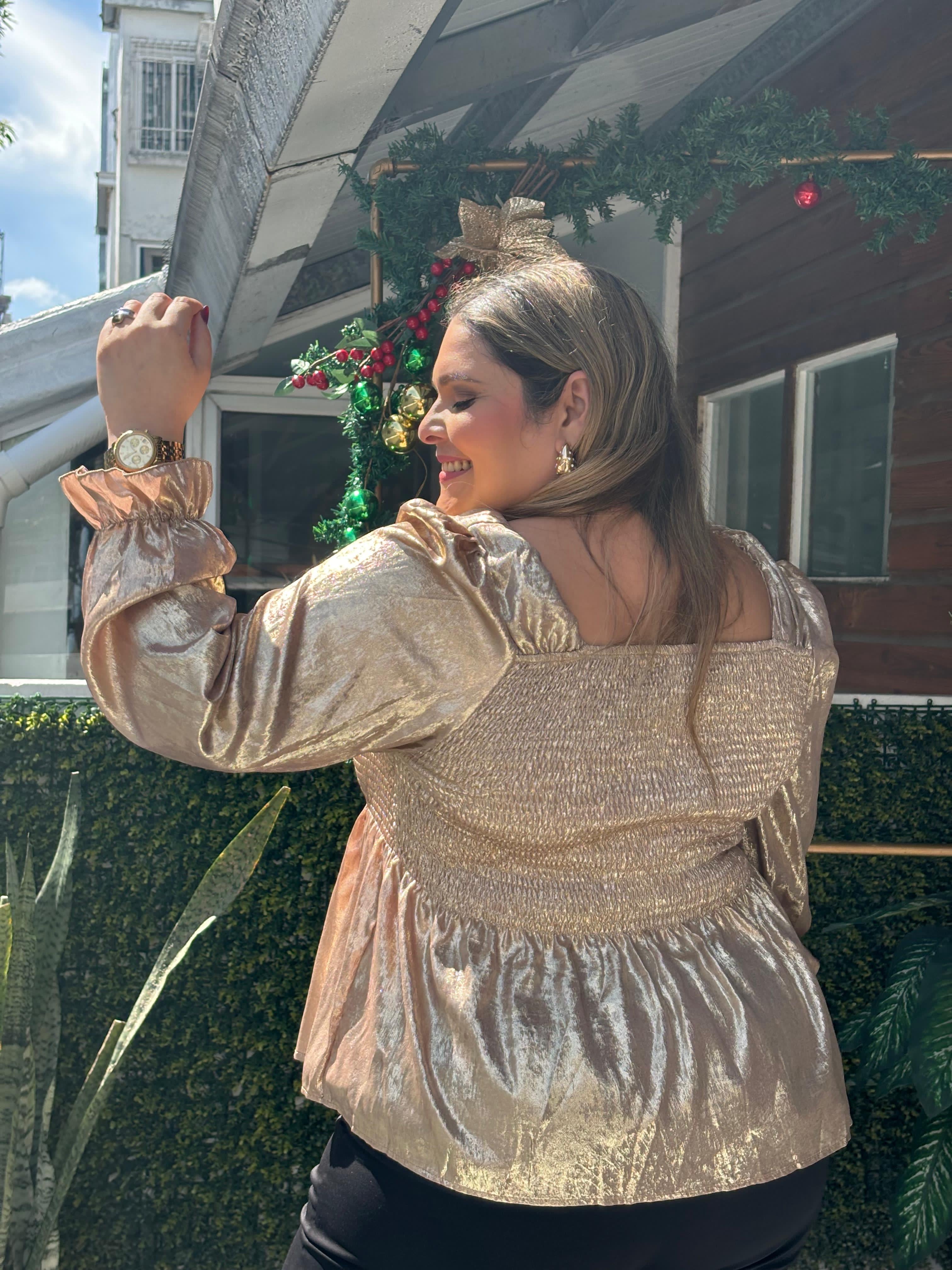 BLUSA PRINCESA DORADA