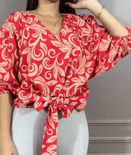 BLUSA MERANY  ROJO PRINT ARENA