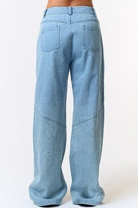 PANTALON JEANS CON BRILLO