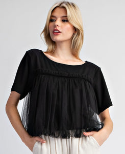 BLUSA NEGRA TUL