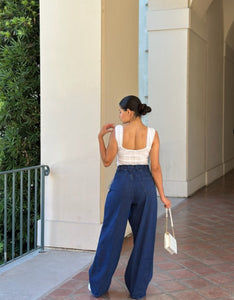 PANTALON JEANS LISO AZUL