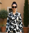 JACKET COW PRINT NEGRO
