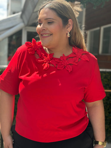 BLUSA PLUS SIZE RED