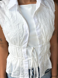 VEST  BLANCO BORDADO