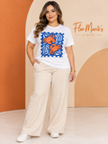 Sarisa Camiseta Blanca Plus Size