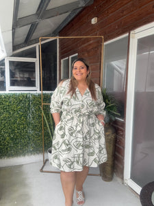 VESTIDO ESTRELLA BEIGE-VERDE