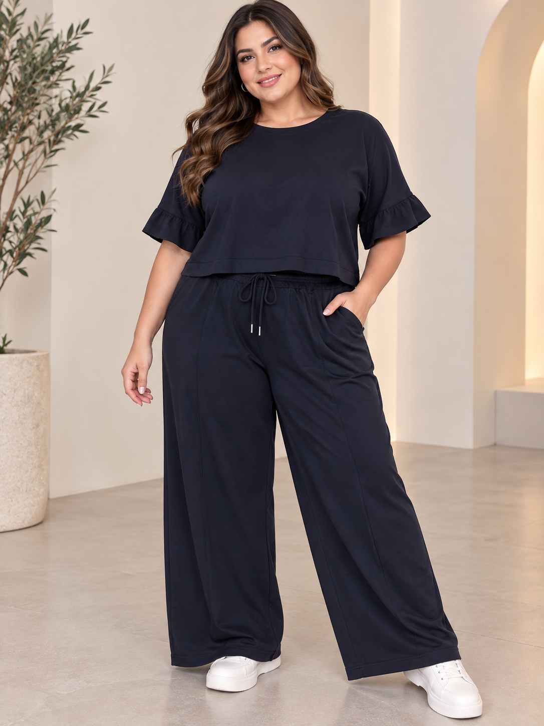 Set Deportivo Plus Size Negro