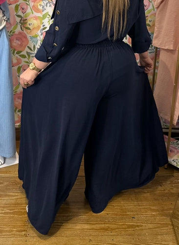 WIDE NAVY PANT