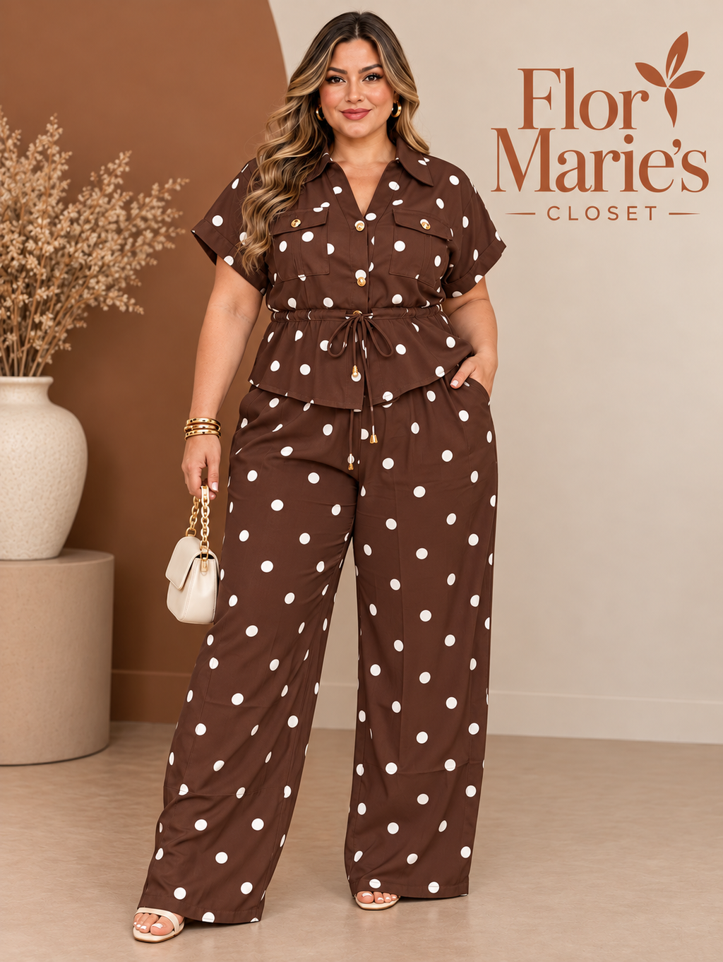 Conjunto de Lunares Plus Size