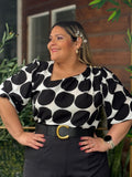 BLUSA RUBÍ PLUS SIZE POLKA DOTS