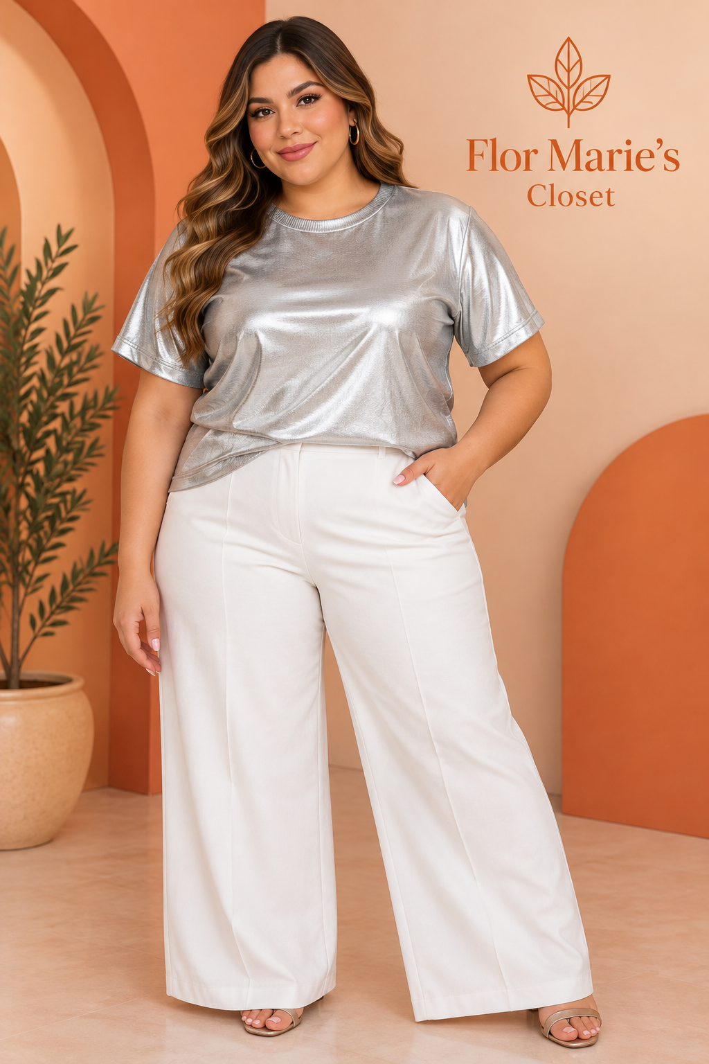 Blusas Plus Size Metalizadas