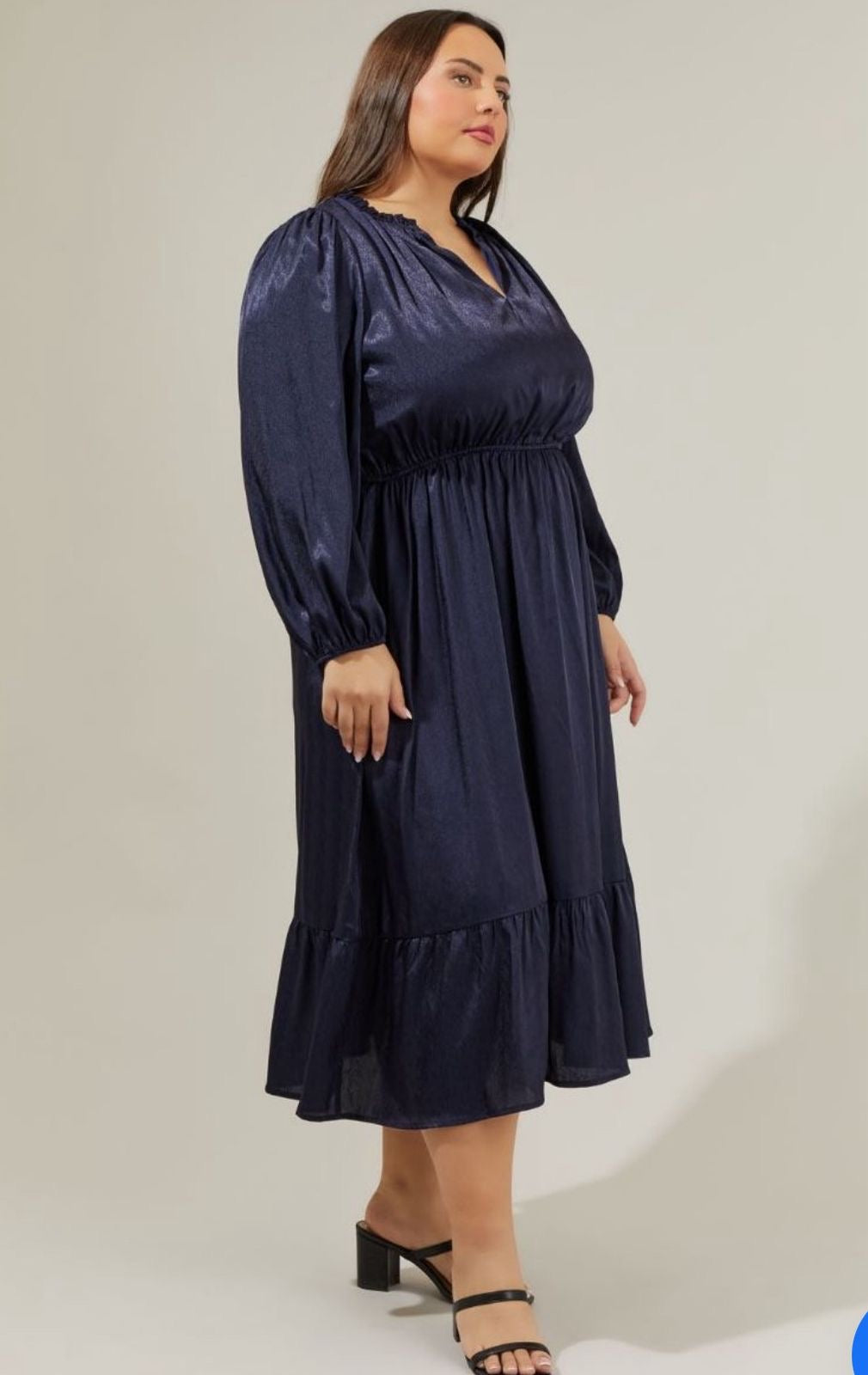 VESTIDO PLUS SIZE CLARA AZUL