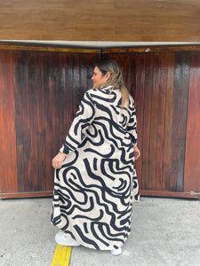VESTIDO CARMEN BEIGE-NEGRO