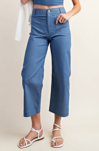 PANTALON DRIL AZUL PLUS