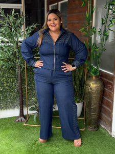 SET PLUS SIZE JEANS AZUL