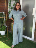 PANTALON LAURA LINEAS VERDE