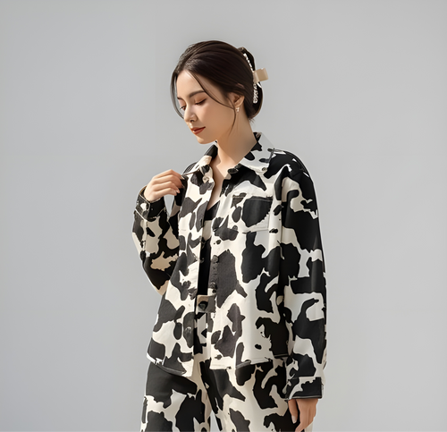 JACKET COW PRINT CAFE
