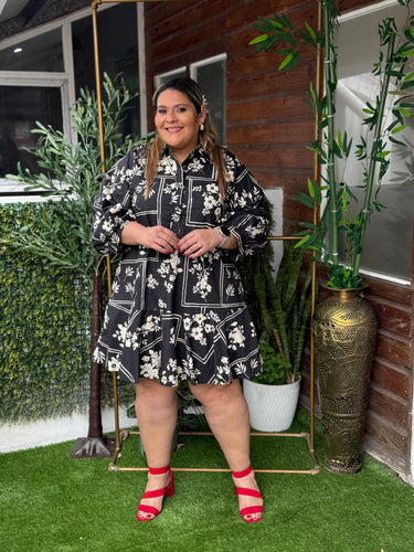 VESTIDO PLUS SIZE LAURA NEGRO