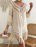 BEIGE BEACH DRESS