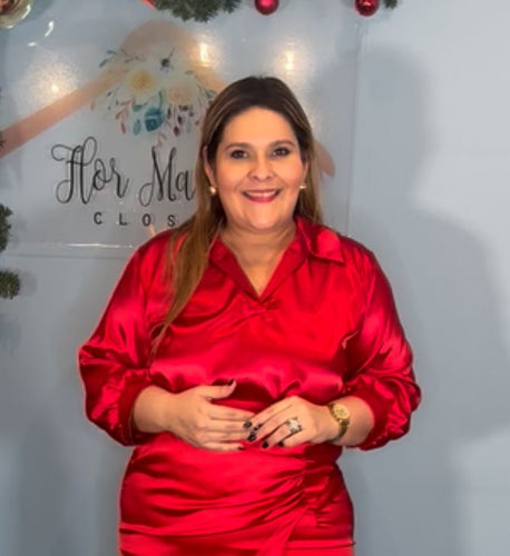 BLUSA ROJA SATIN