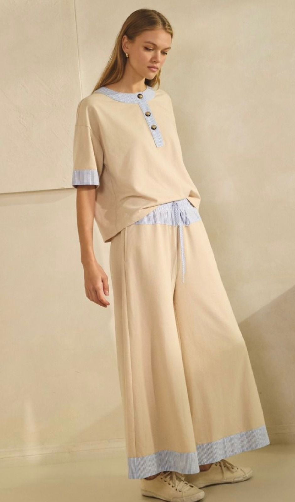SET BLUSA Y PANTALON PALAZZO PLUS SIZE