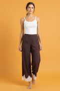 Pantalón Palazzo de Lunares con Encaje para Mujer/Pantalón Elegante en Panamá