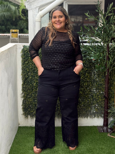 PANTALON PLUS SIZE GLADYS NEGRO