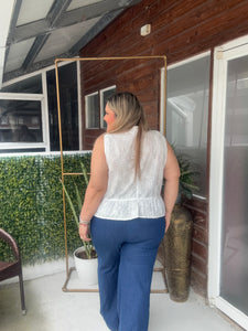 BLUSA  BLANCO BORDADA