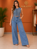 Conjunto Denim Claro Napoleonico