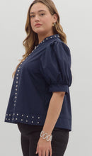Cargar imagen en el visor de la galería, BLUSA MARGARITA AZUL