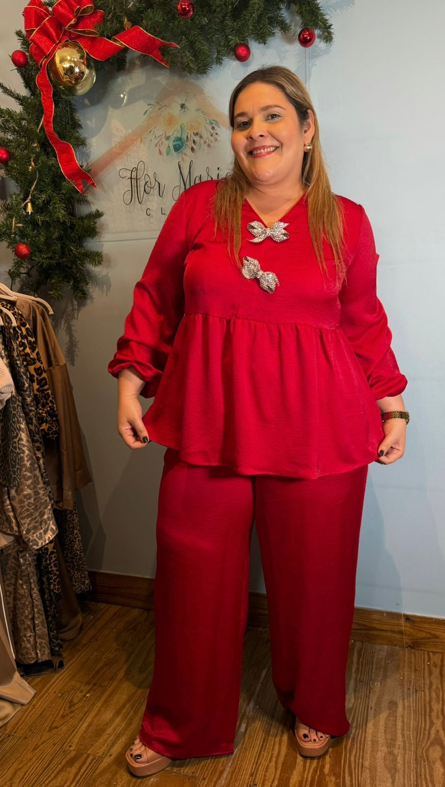 PANTALON ROJO NAVIDAD