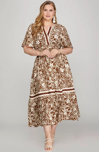 VESTIDO PLUS SIZE NUBE BROWN