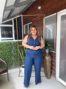SET PLUS SIZE TIPO VEST DEEP BLUE