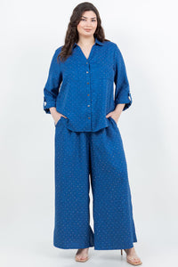 SET AZUL CON BRILLO