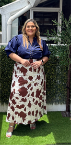 FALDA COW PRINT CAFE