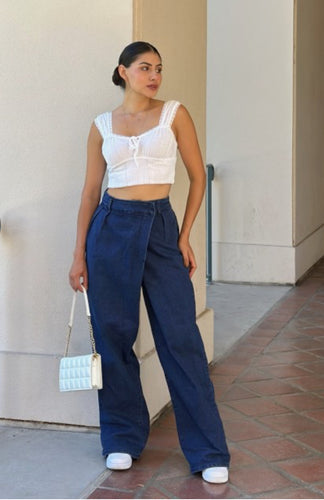 PANTALON JEANS LISO AZUL